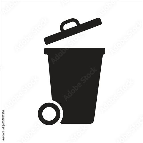 Wheelie bin icon. Dumpster icon
