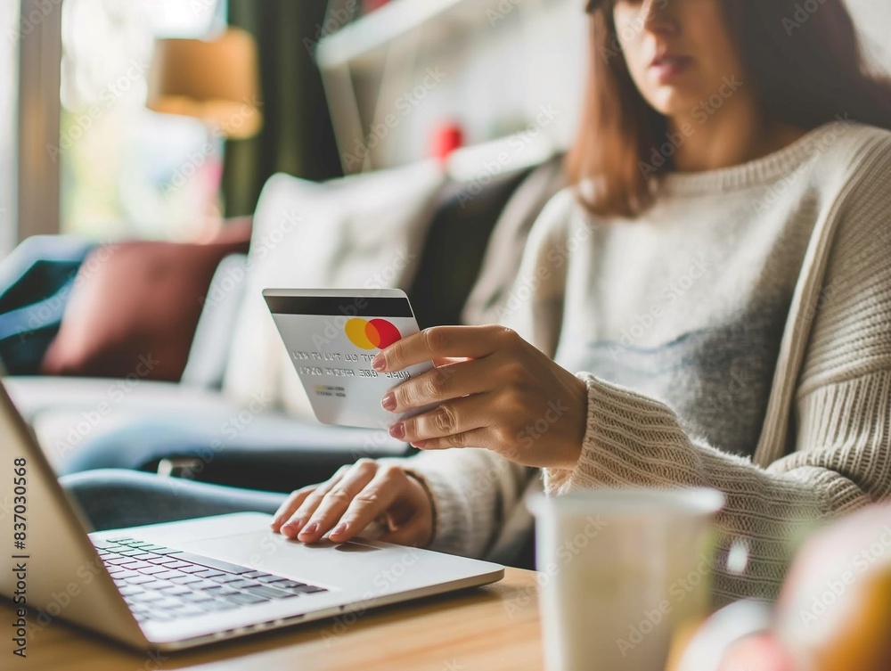 woman busy paying bills online on computer calculating household finances or taxes, make payment on laptop woman busy paying bills online on computer calculating household finances or taxes, make payment on laptop