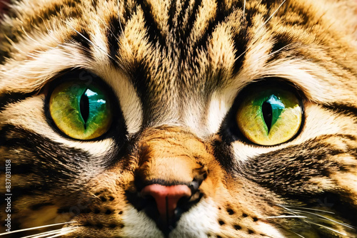Cat green eyes close-up