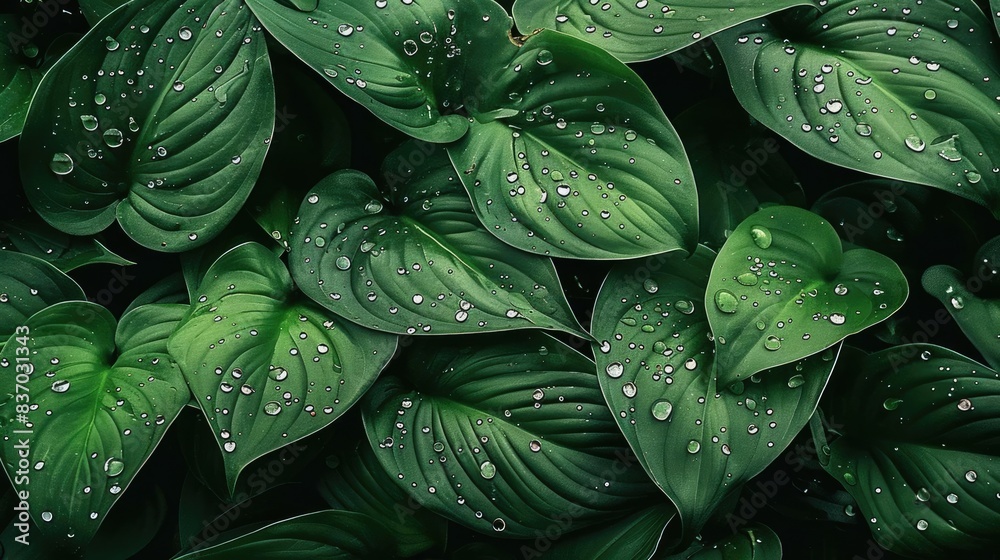 Close-up of vibrant green leaves with water droplets, showcasing natural beauty and freshness. Perfect for nature, wellness, and eco-themed projects. Close-up of vibrant green leaves with water droplets, showcasing natural beauty and freshness. Perfect for nature, wellness, and eco-themed projects.