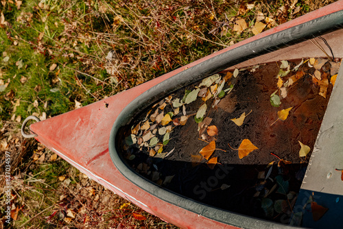 Abandoned Dinghy at disappearing Lake Cerknica