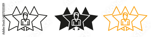 Best employee icon illustrating top performance and recognition, ideal for HR departments and employee awards