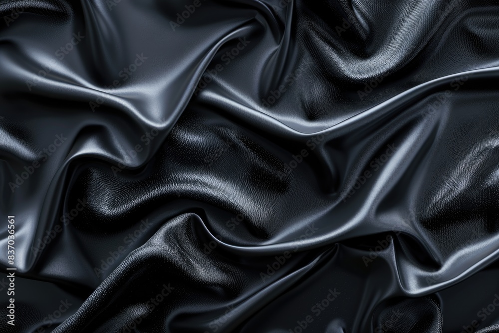 Fototapeta premium Black Silk Close Up