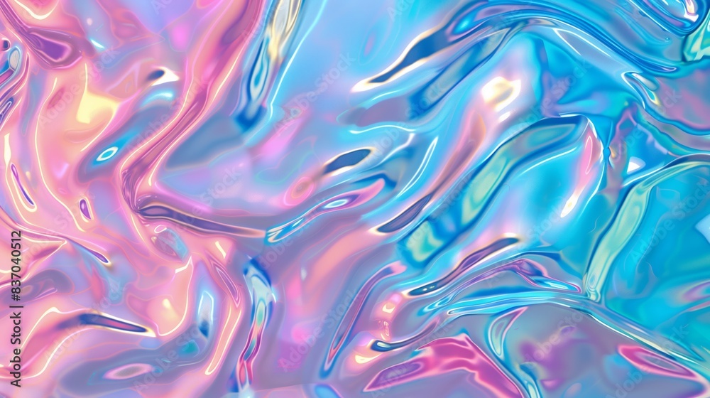 Obraz premium Grainy iridescent holographic gradient background.