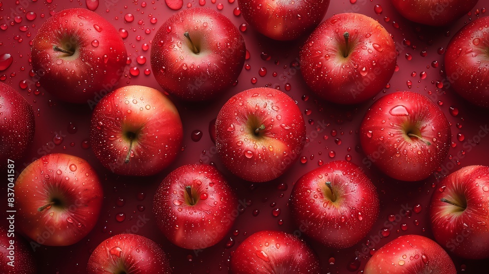 close up of apple fruit on top view. generative ai close up of apple fruit on top view. generative ai