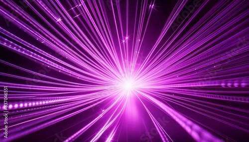 A vibrant purple light burst with radiant streaks extending outward, creating a dynamic and energetic composition. The intense hues evoke feelings of excitement and creativity, ideal .