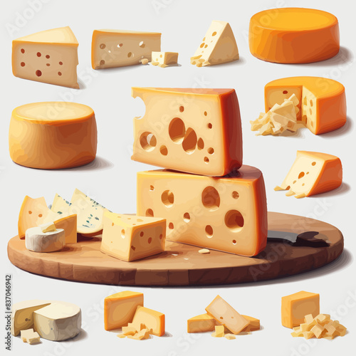 Mozarela Cheese Cartoon Design Very Delicious