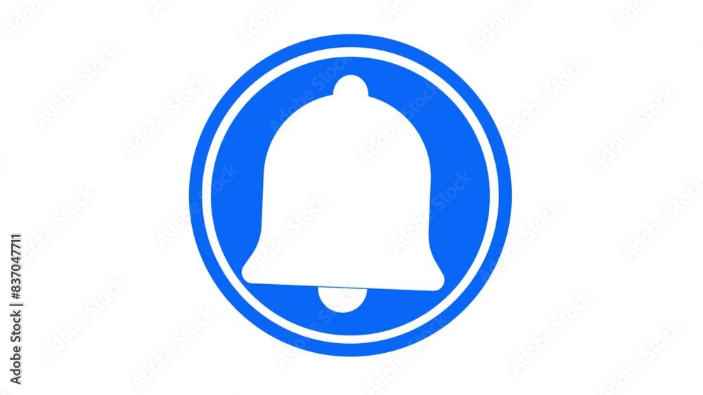 simple bell or notification icon animation . simple bell or notification icon animation .