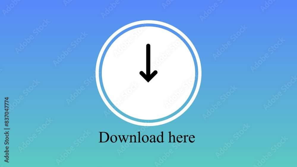 Simple download button animation icon. Simple download button animation icon.