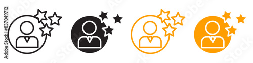 Best employee icon highlighting exceptional performance and recognition, perfect for HR departments and employee awards programs