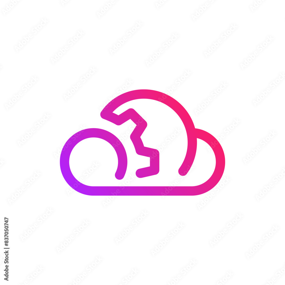 Cloud and gear logo. Perfect for data storage industry, engineering or technology Cloud and gear logo. Perfect for data storage industry, engineering or technology