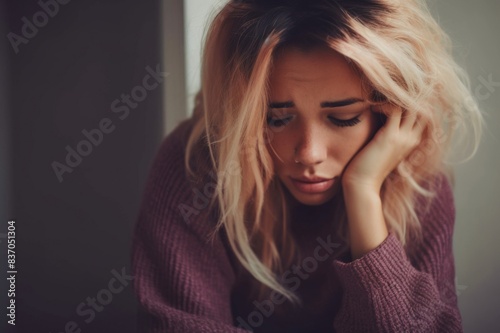 Close Up Of Woman Having A Mental Breakdown