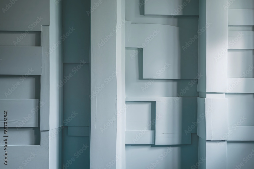 Fototapeta premium Vibrant fresh coat of paint on a wall, showcasing smooth and even application, perfect for home improvement, renovation, and DIY projects. 