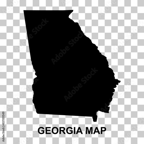 Georgia map shape, united states of america. Flat concept icon symbol vector illustration