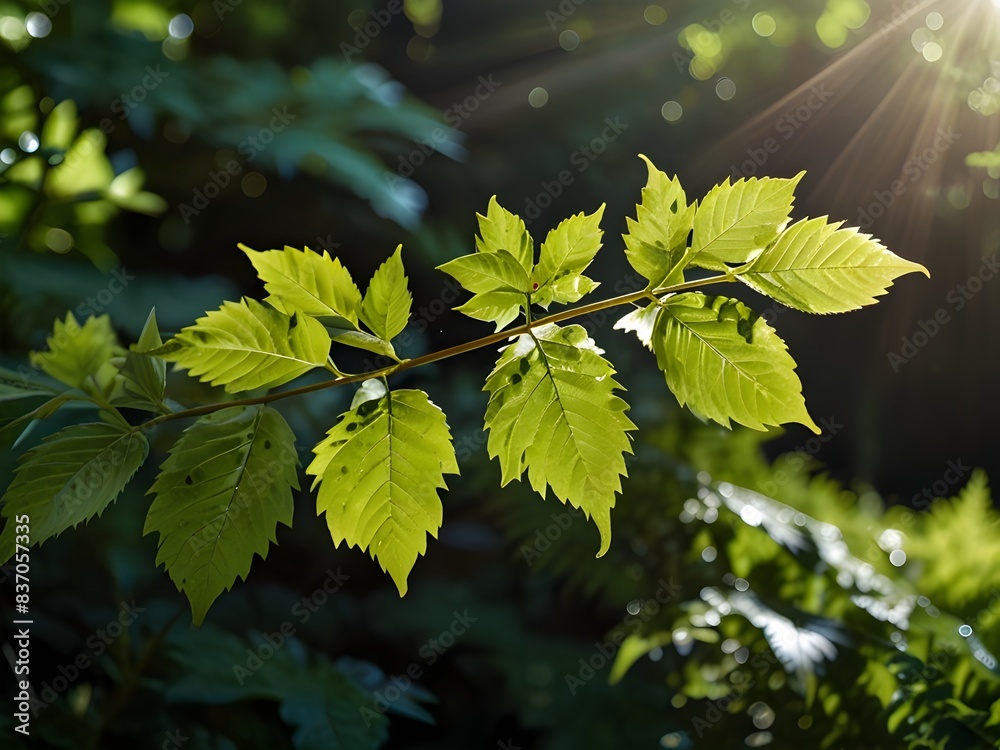 Fresh Wallpaper Concepts of Various Green Leaves and Foliage Close-Up in a Sunlit Garden During Summer, generative AI Fresh Wallpaper Concepts of Various Green Leaves and Foliage Close-Up in a Sunlit Garden During Summer, generative AI