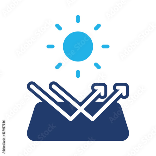 sun reflection symbol of sun protection colored icon vector design good for website and mobile app