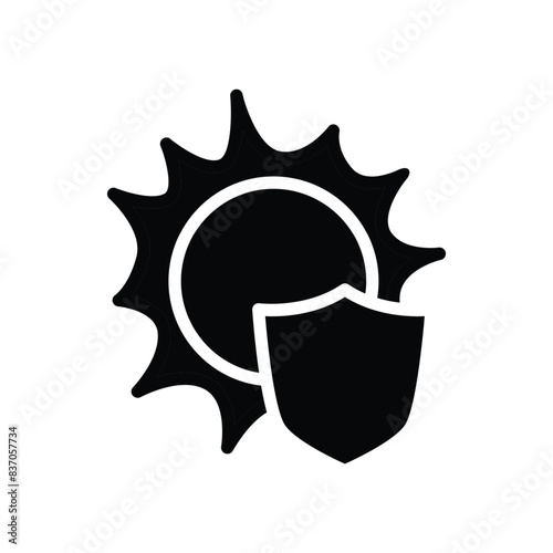 sun protection solid icon vector design good for website and mobile app