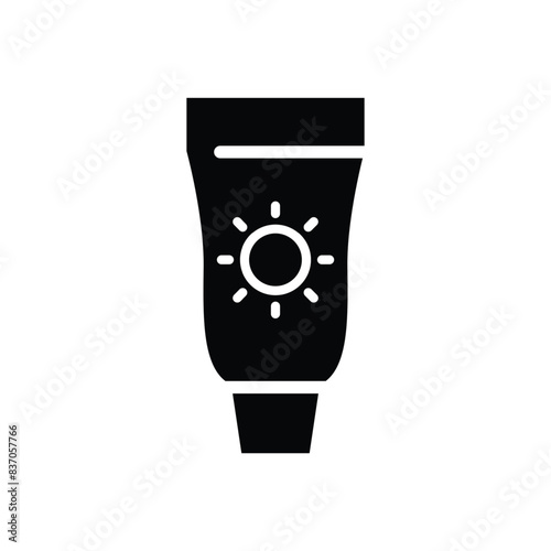 sun cream solid icon vector design good for website and mobile app