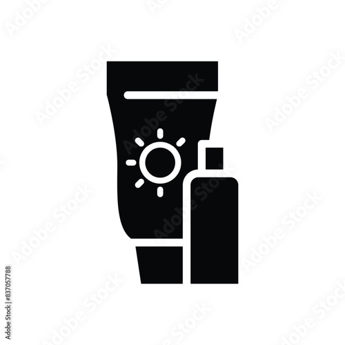 sun cream solid icon vector design good for website and mobile app