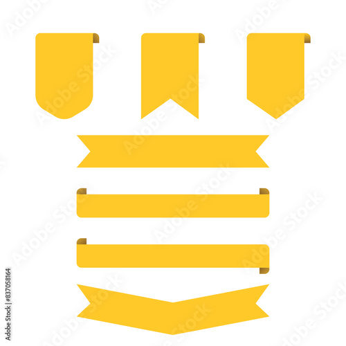 Vector Yellow ribbon banner