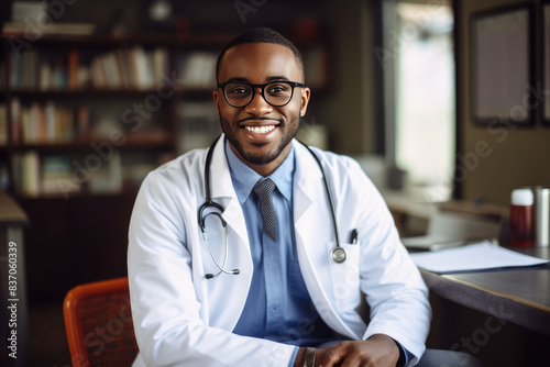 a african american doctor wearing a stethoscope