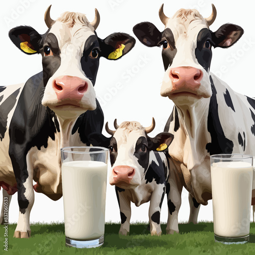 Cows Cartoon Design Which Is Very Healthy and good for livestock