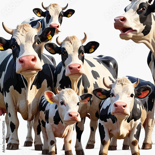 Cows Cartoon Design Which Is Very Healthy and good for livestock