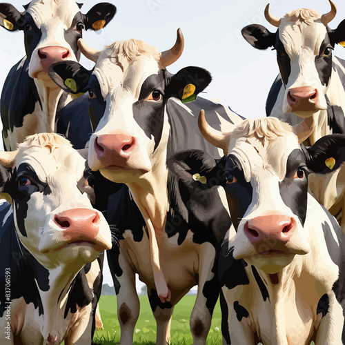 Cows Cartoon Design Which Is Very Healthy and good for livestock