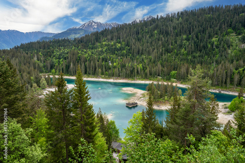 Caumasee, lake with turquoise water, Switzerland photo