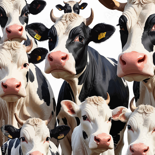 Cows Cartoon Design Which Is Very Healthy and good for livestock