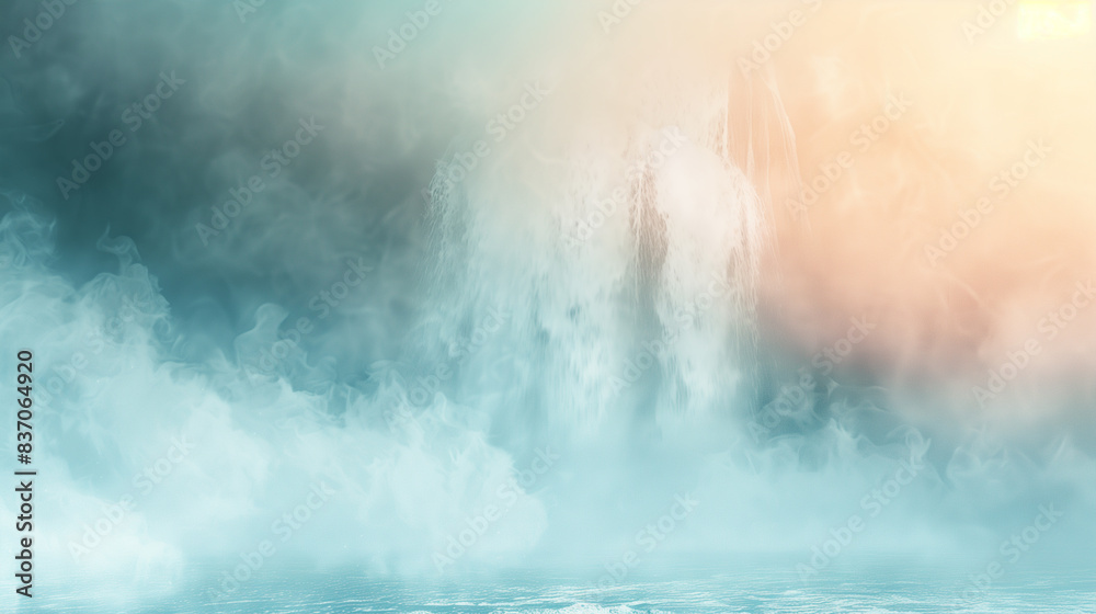 Obraz premium blured Background abstract image of a waterfall and fog copy space. advertising refreshing products