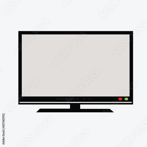 Blank screen television isolate on white