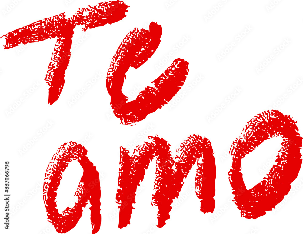 Te amo phrase lettering in Portuguese Te amo phrase lettering in Portuguese