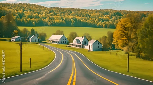 Symmetrical Hyperlapse Journey through Rural Kentucky: A Wes Anderson Tribute photo