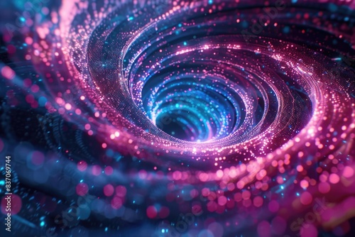 Pink and Blue Spiral Lights photo