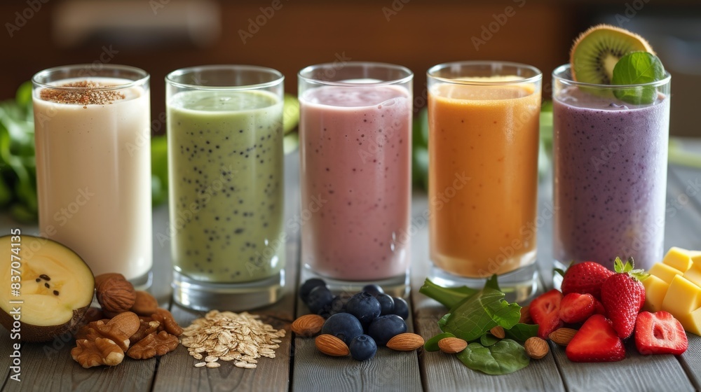 visualization healthy snacks - should consist of vegetables, fruits, dairy products, nuts and smoothies; --ar 16:9 --quality 0.5 Job ID: 14918c43-e833-41b8-9a5a-e2e83c5475a2 visualization healthy snacks - should consist of vegetables, fruits, dairy products, nuts and smoothies; --ar 16:9 --quality 0.5 Job ID: 14918c43-e833-41b8-9a5a-e2e83c5475a2