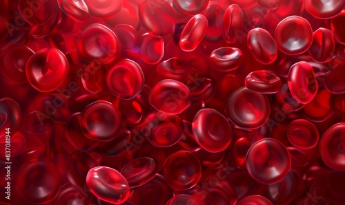 red blood cells medical background banner