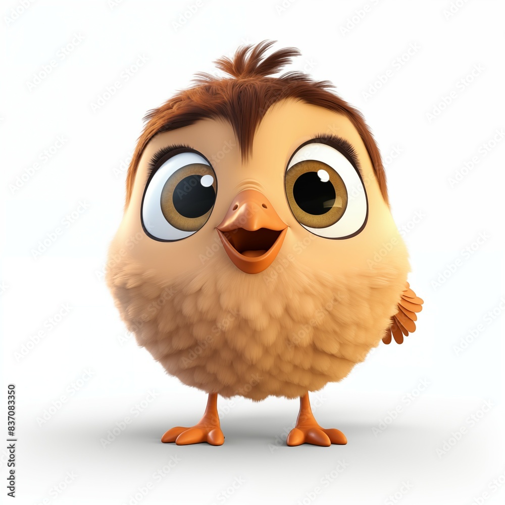 cartoon animal white background Created with Generative AI technology. cartoon animal white background Created with Generative AI technology.