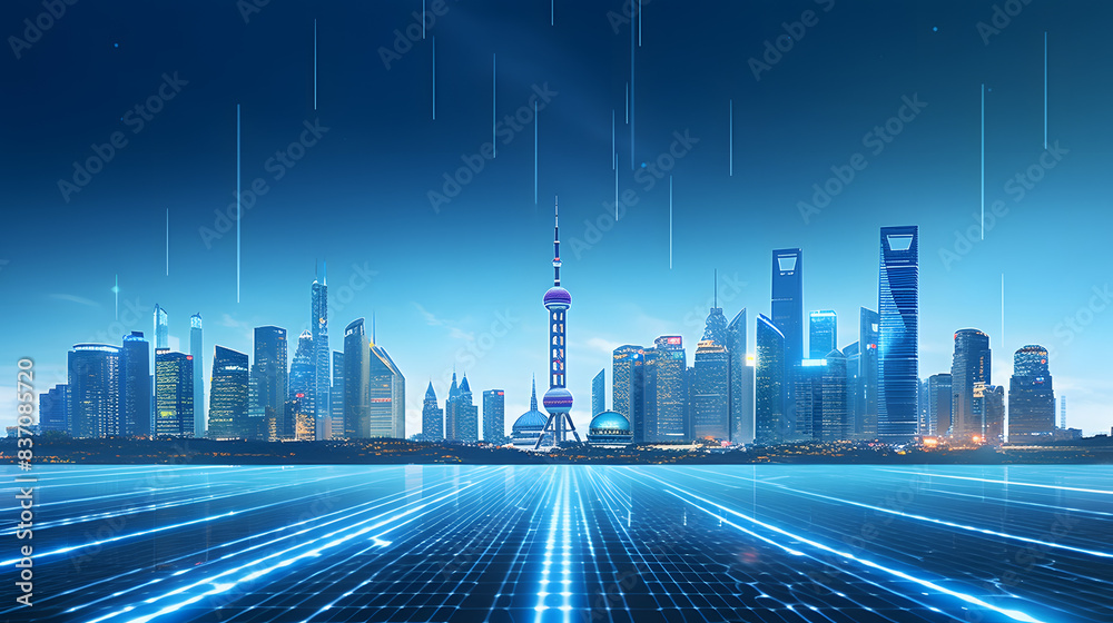 city skyline at night city skyline at night