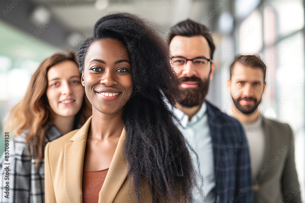 Group portrait of smiling business people Group portrait of smiling business people