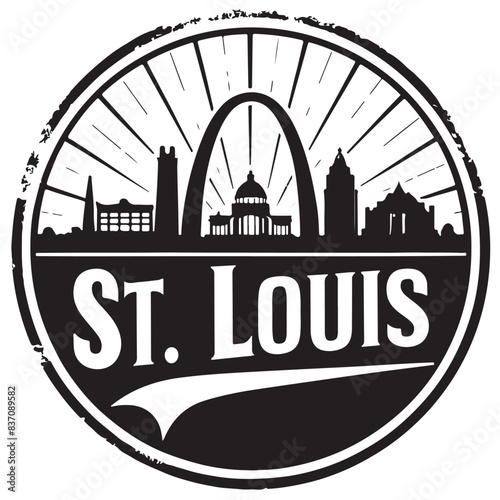 St Louis Stamp Grunge Vector