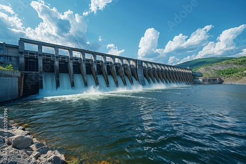 hydroelectric dam on the river