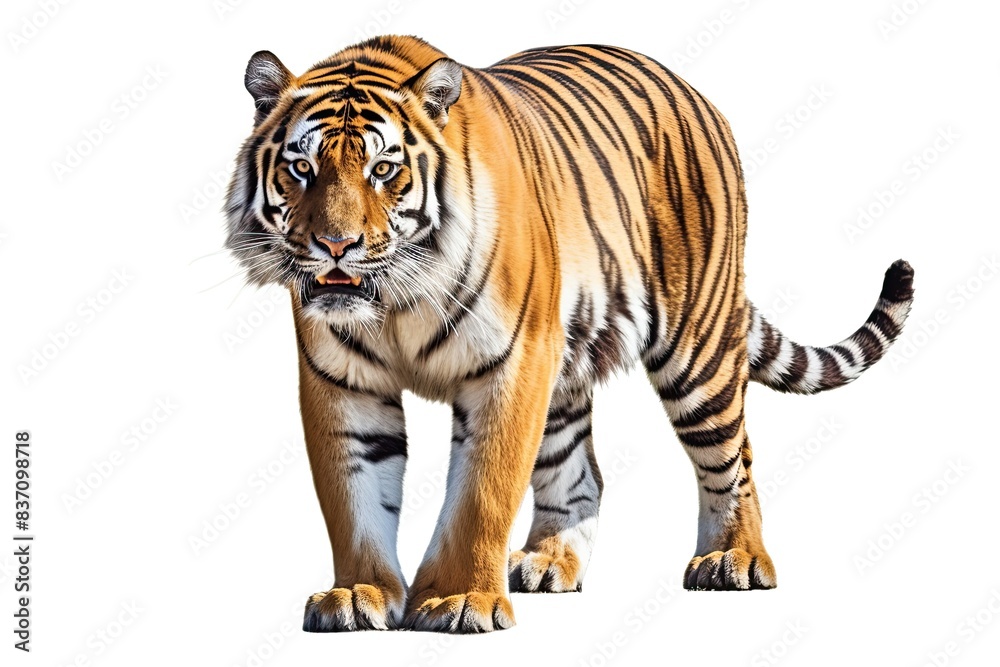 Fototapeta premium tiger isolated on white background,
