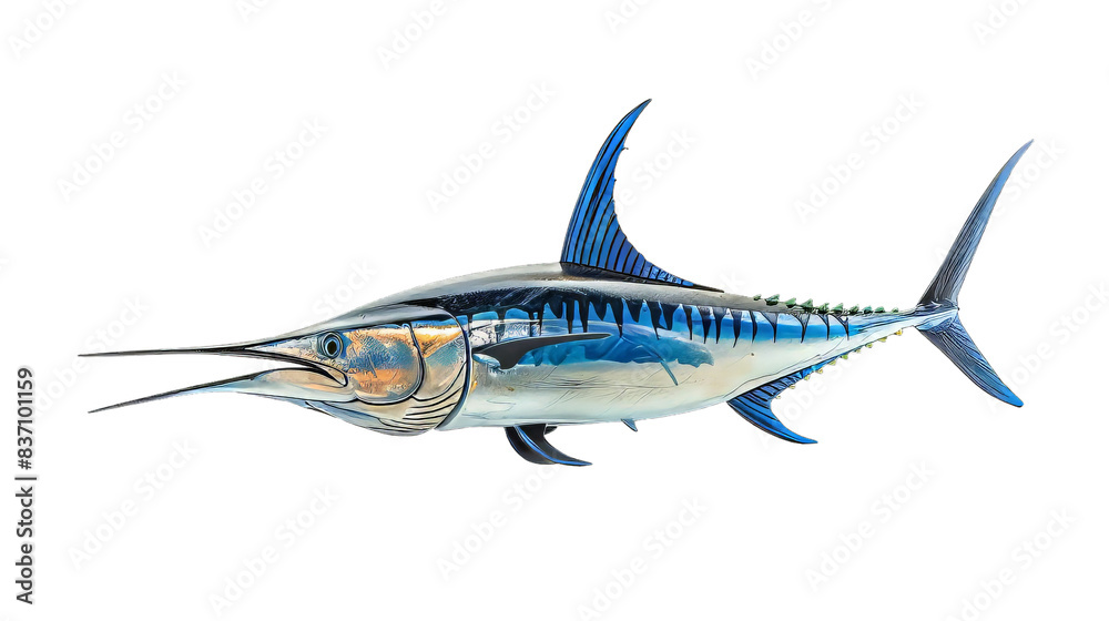 blue marlin fish full body isolated blue marlin fish full body isolated