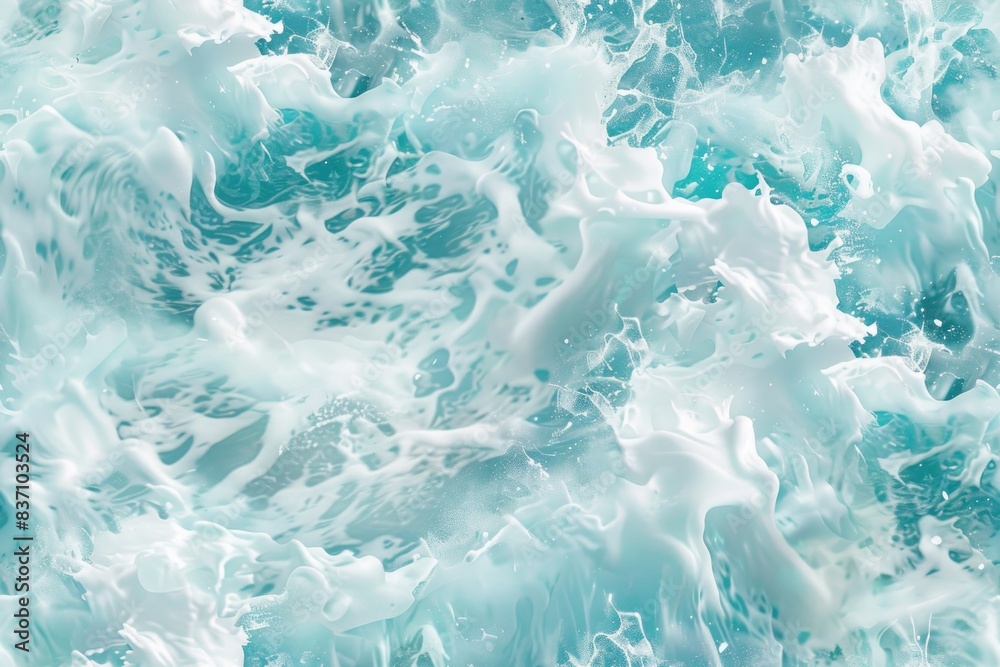 Obraz premium Crisp Blue Soap Suds and Bubbles Texture Background