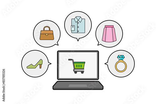 ネットショッピングのイラスト