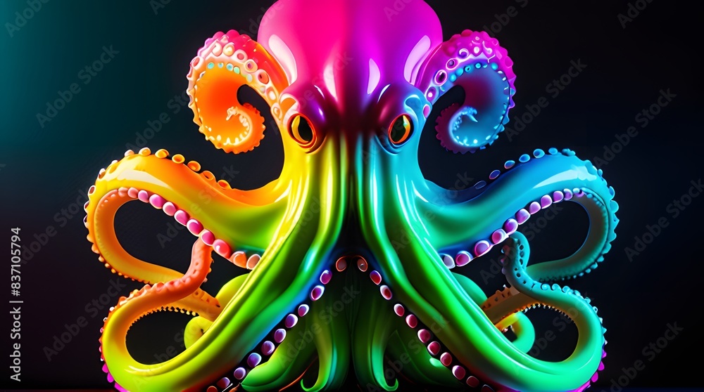 Fototapeta premium colorful octopus