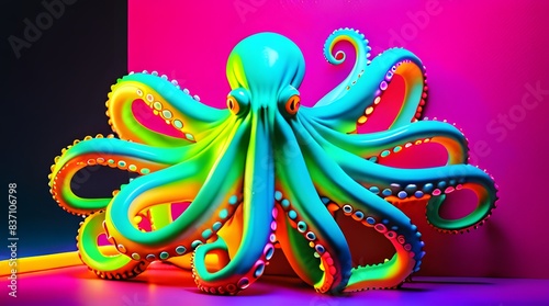 colorful Octopus in Oriental Temple