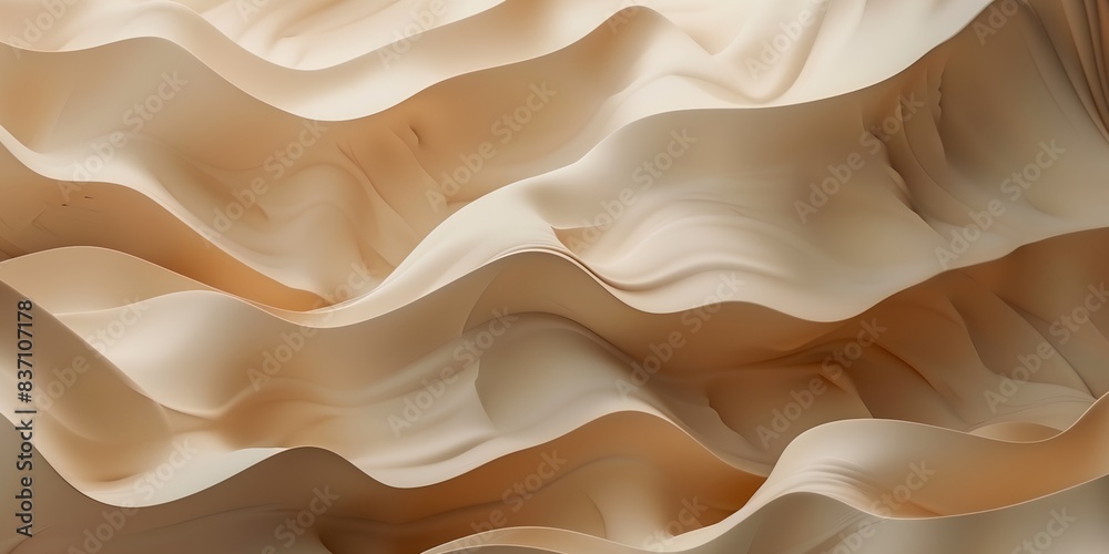 Obraz premium wavy pattern abstract background, with a light brown color.