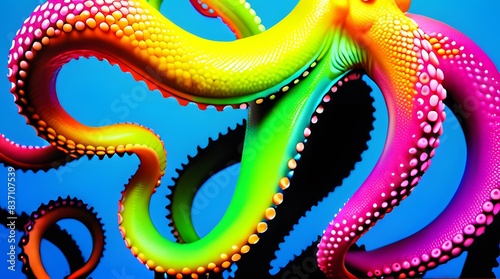 colorful Octopus in Oriental Temple photo